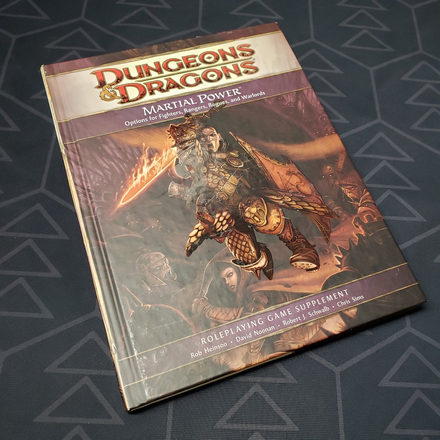 Image shows the front cover of the Martial Power book for the roleplaying game Dungeons & Dragons 4E