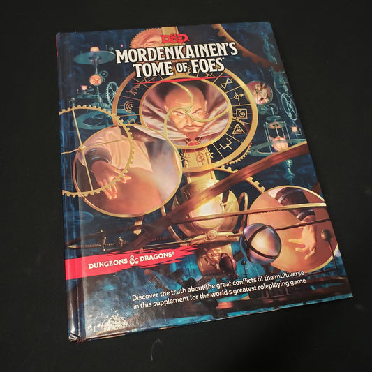Image shows the front cover of the Mordenkainen's Tome of Foes book for the roleplaying game Dungeons & Dragons: Fifth Edition