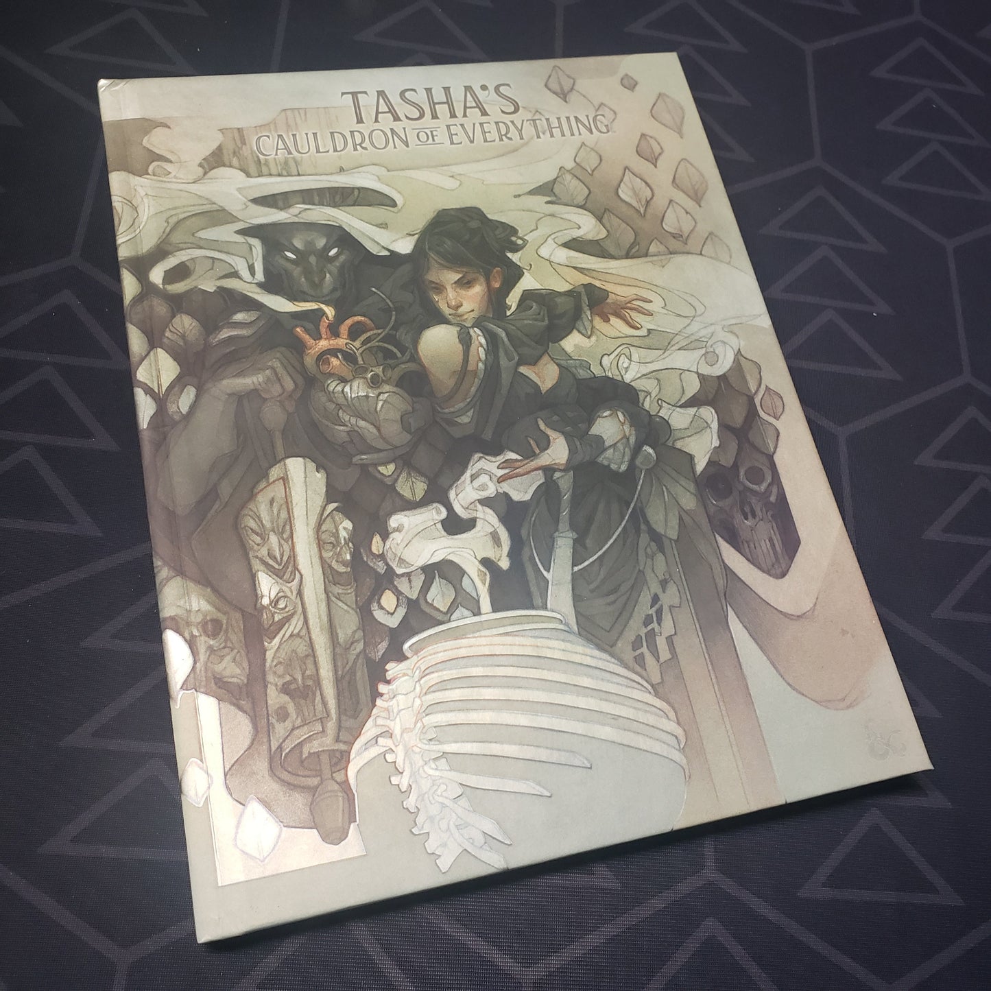 Image shows the front pf the Alternate Art cover of the Tasha's Cauldron of Everything book for the roleplaying game Dungeons & Dragons 5E