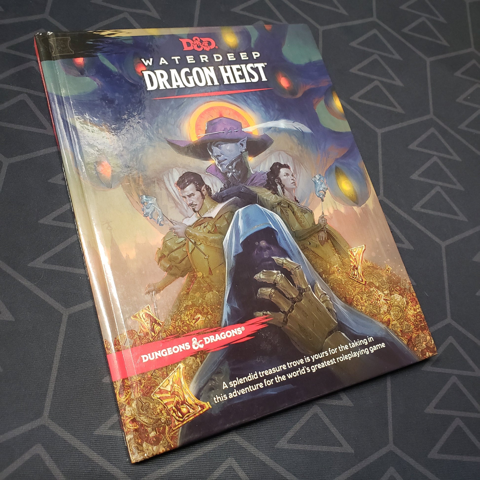 Image shows the front cover of the Waterdeep: Dragon Heist book for the roleplaying game Dungeons & Dragons 5E