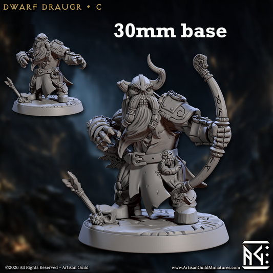 Image shows 3D renders of two sculpt options for a dwarf zombie gaming miniature.
