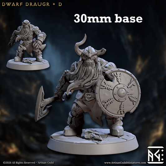 Image shows 3D renders of two sculpt options for a dwarf zombie gaming miniature.