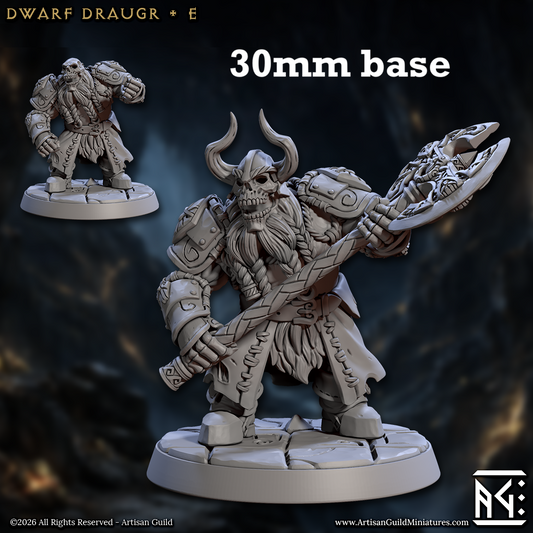 Image shows 3D renders of two sculpt options for a dwarf zombie gaming miniature.