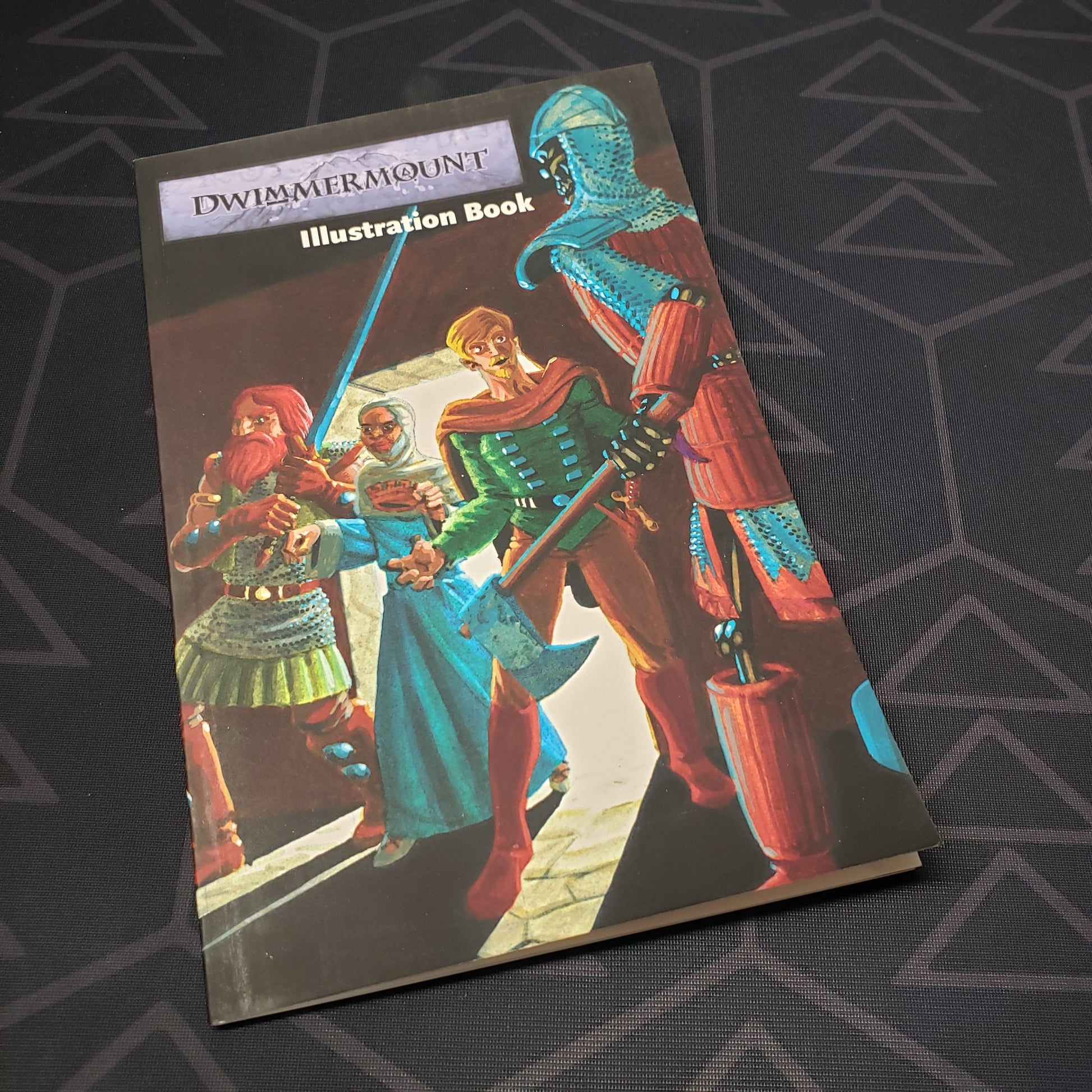 Image shows the front cover of the Dwimmermount Illustration Book roleplaying game book
