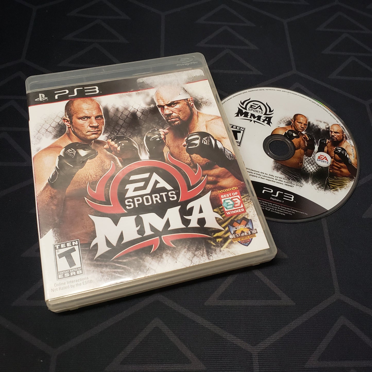 Image shows the case and disc for the video game EA Sports MMA for Playstation 3