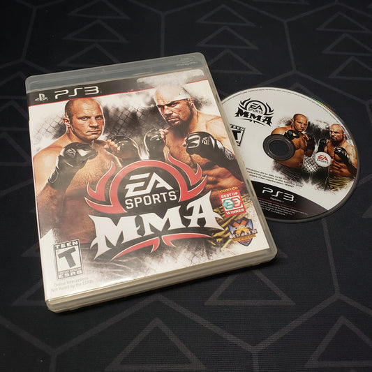 Image shows the case and disc for the video game EA Sports MMA for Playstation 3