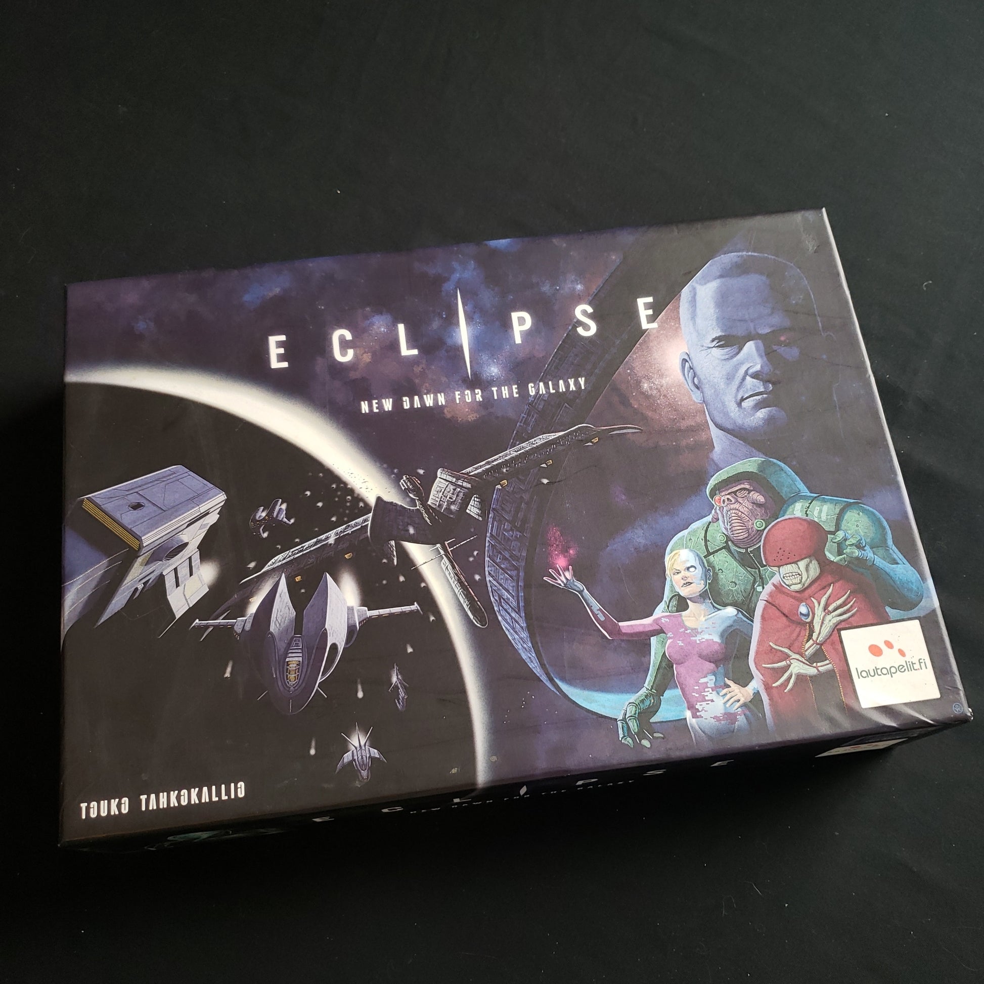 Image shows the front cover of the box of the Eclipse: New Dawn for the Galaxy board game