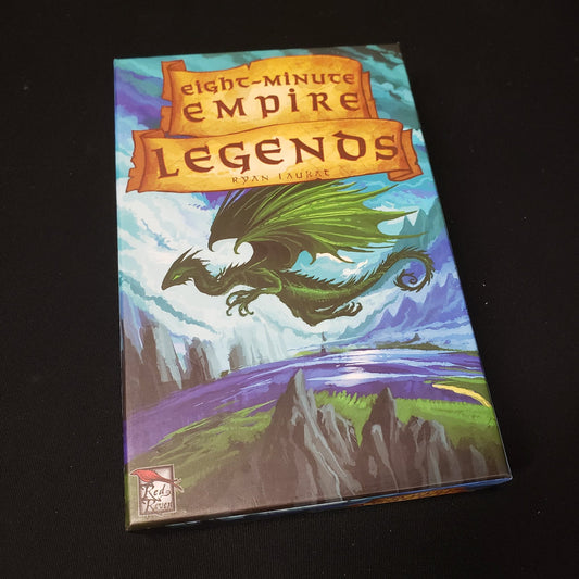 Image shows the front cover of the box of the Eight-Minute Empire: Legends board game