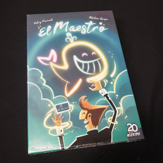 Image shows the front cover of the box of the El Maestro board game