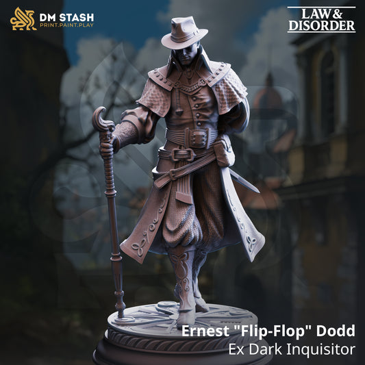 Image shows a 3D render of a human mage gaming miniature.