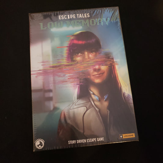 Image shows the front cover of the box of the Escape Tales: Low Memory puzzle game