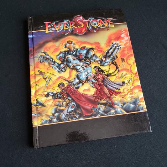 Image shows the front cover of the Everstone: Blood Legacy roleplaying game book