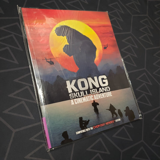 Image shows the front cover of the Kong: Skull Island - A Cinematic Adventure book for the roleplaying game Everyday Heroes