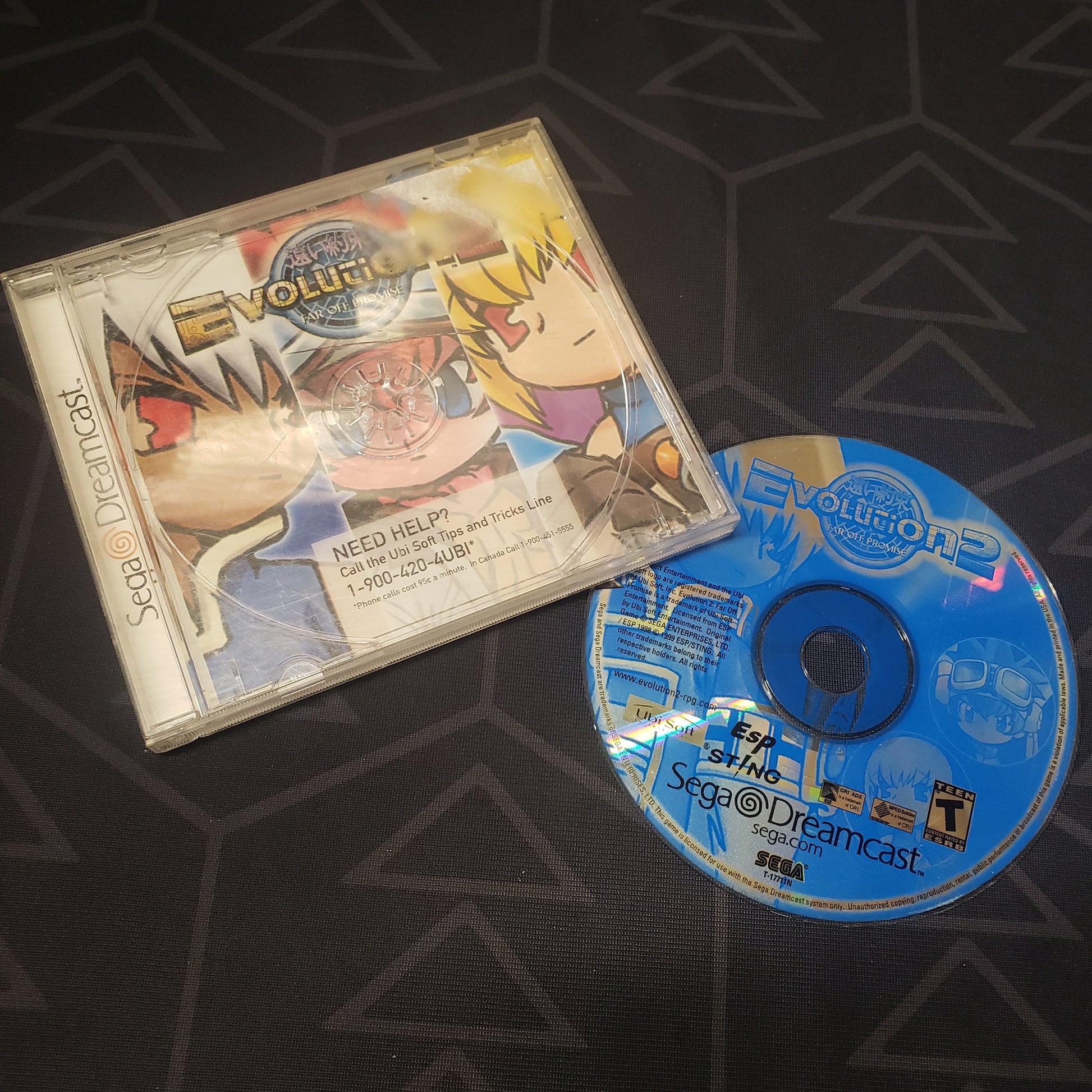 Image shows the jewel case without the manual and disc for the video game Evolution 2: Far Off Promise for Sega Dreamcast