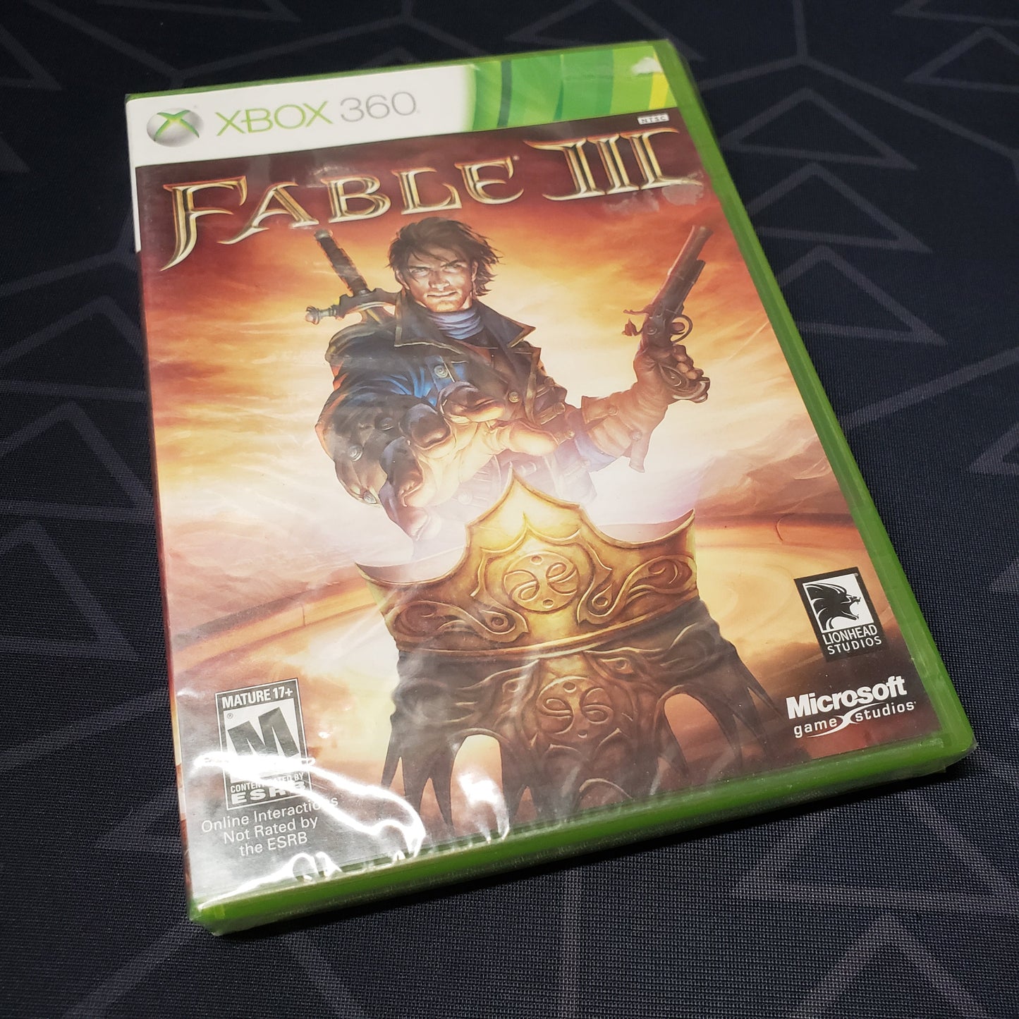 Image shows the outside of the case for the video game Fable III for Xbox 360