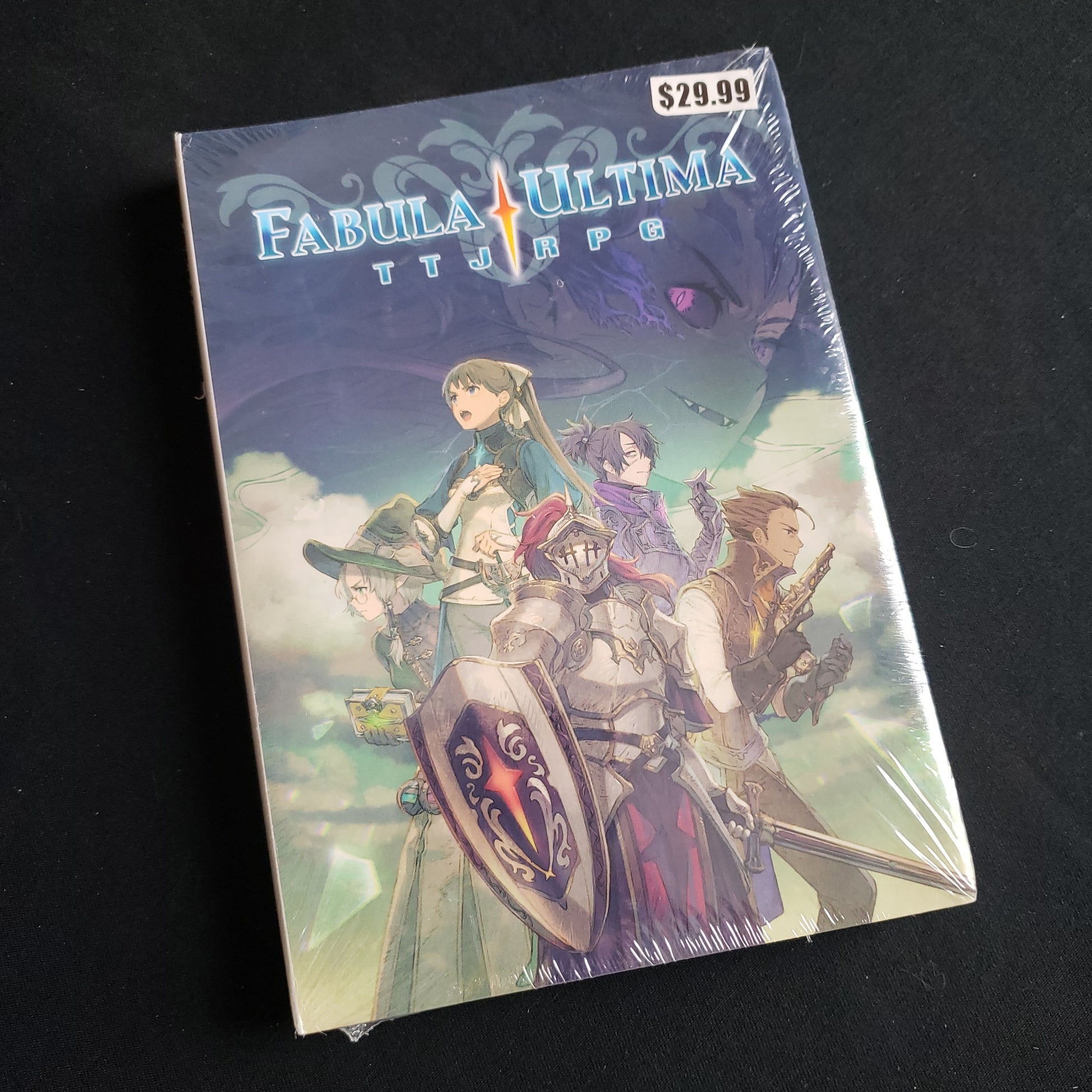Image shows the front cover of the Fabula Ultima: Core Rules roleplaying game book