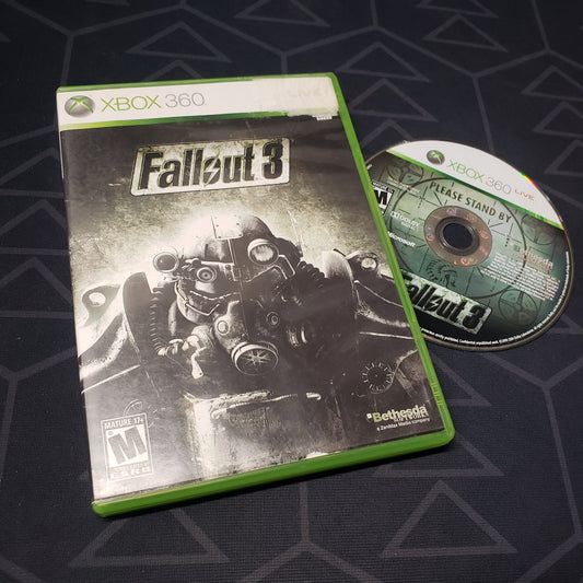 Image shows the case and disc for the video game Fallout 3 for Xbox 360