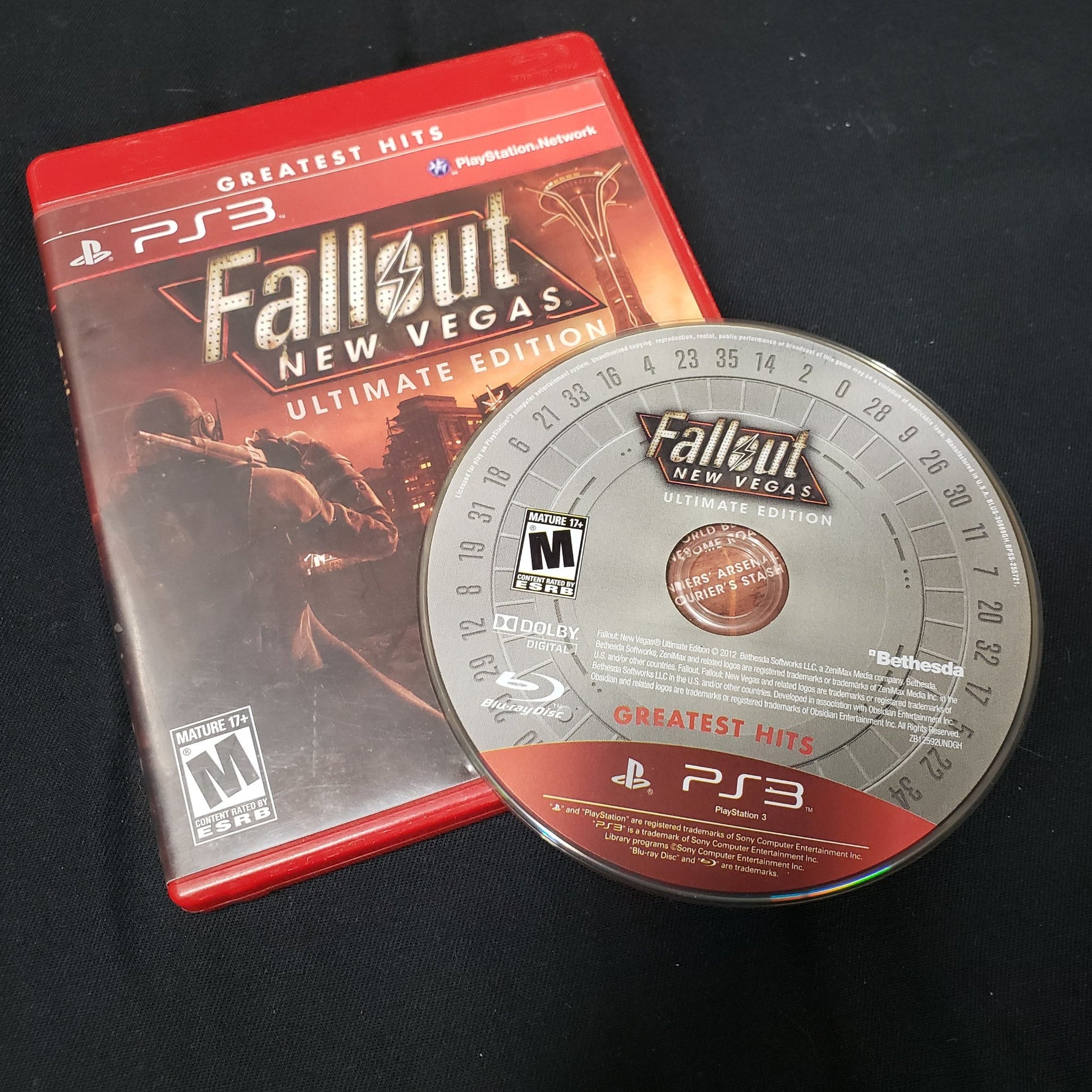 Image shows the case & disc for the video game Fallout: New Vegas - Ultimate Edition for Playstation 3