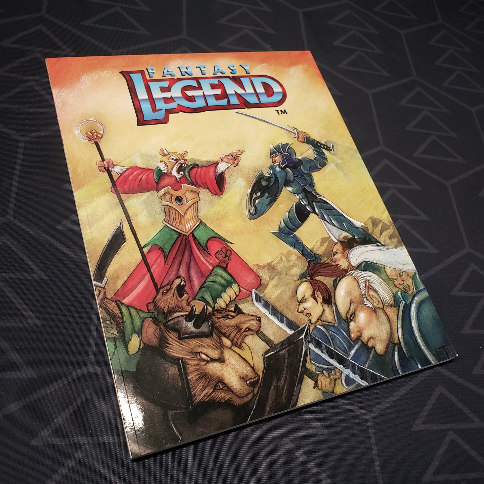 Image shows the front cover of the Fantasy Legend wargaming book