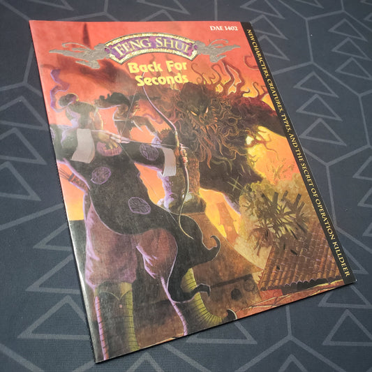 Image shows the front cover of the Back for Seconds book for the roleplaying game Feng Shui