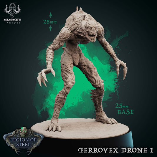 Image shows a 3D render of a ghoul horror gaming miniature.