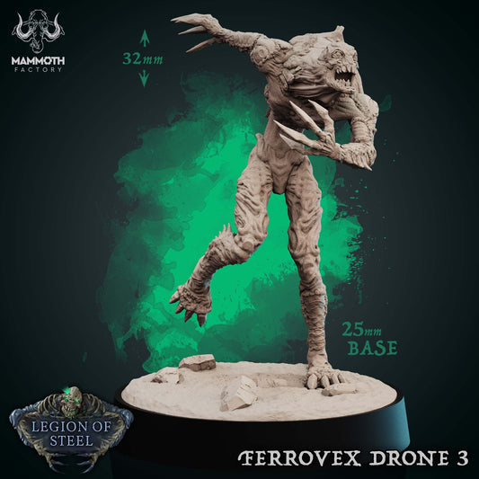 Image shows a 3D render of a ghoul horror gaming miniature.