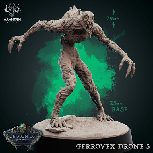 Image shows a 3D render of a ghoul horror gaming miniature.
