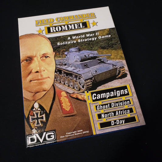 Image shows the front cover of the box of the Field Commander: Rommel board game