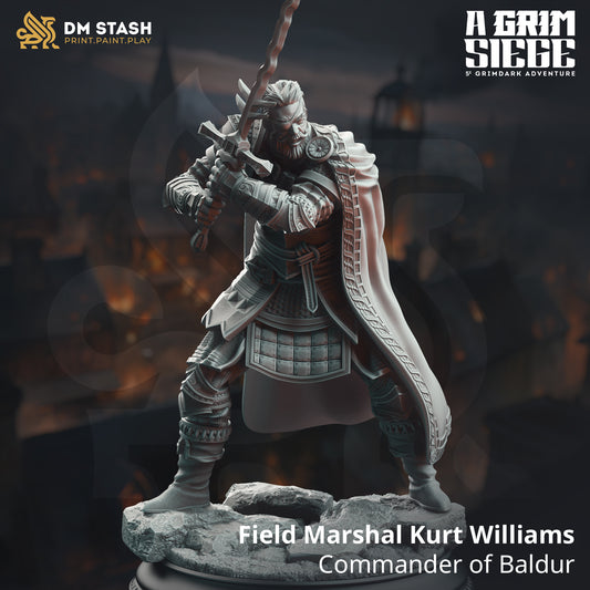 Image shows a 3D render of a human fighter gaming miniature.