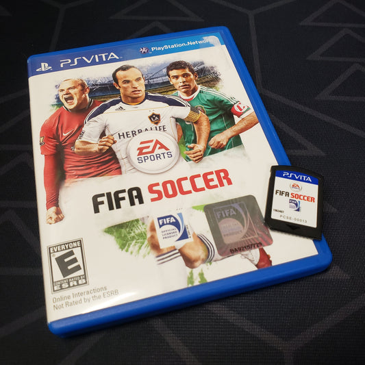 Image shows the case & cartridge for the game FIFA Soccer for Playstation Vita