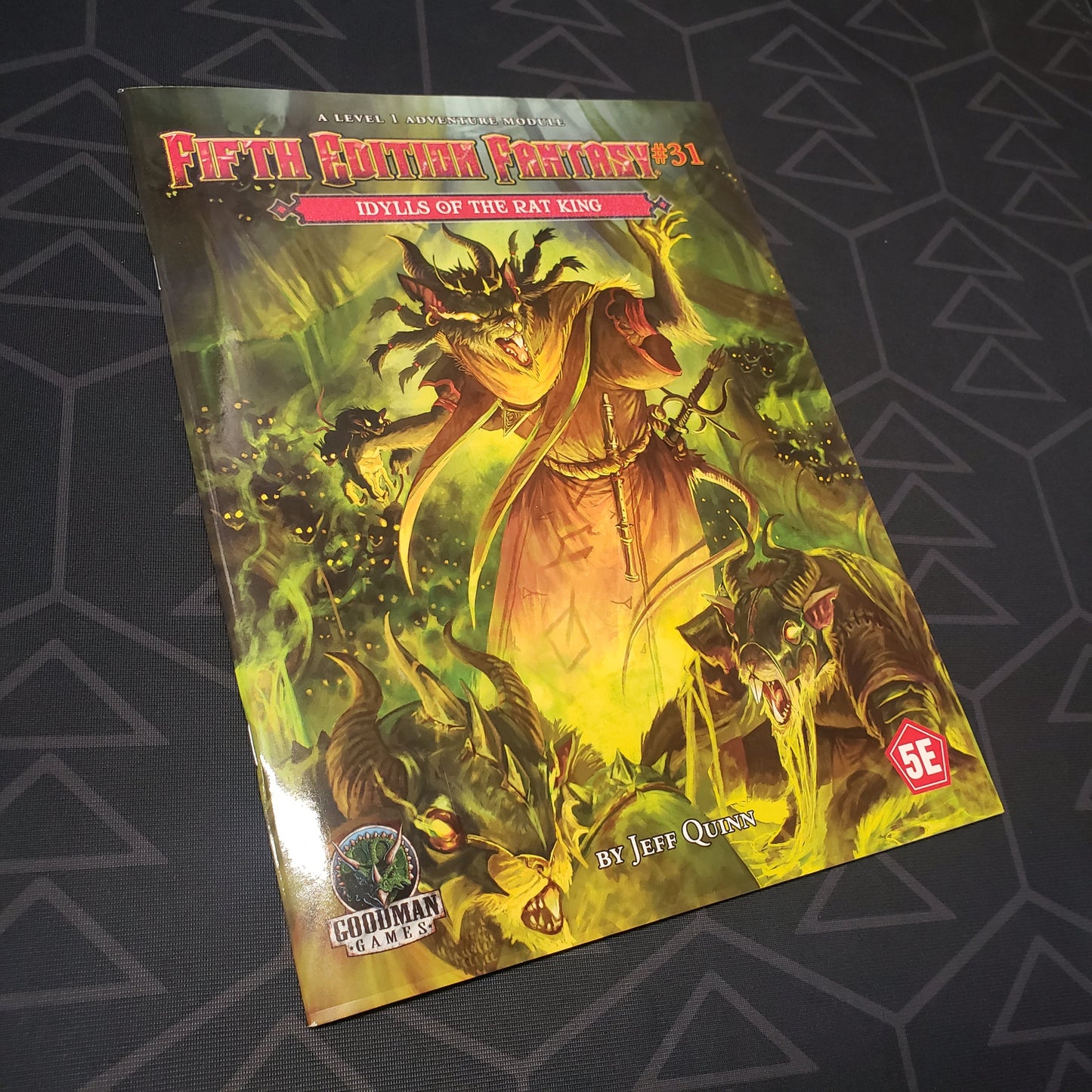 Image shows the front cover of the Fifth Edition Fantasy #31: Idylls of the Rat King roleplaying game book