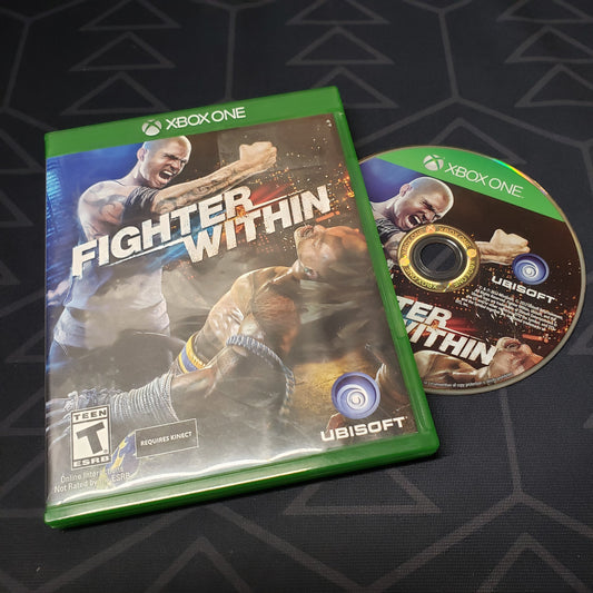 Image shows the case and disc for the video game Fighter Within for Xbox One