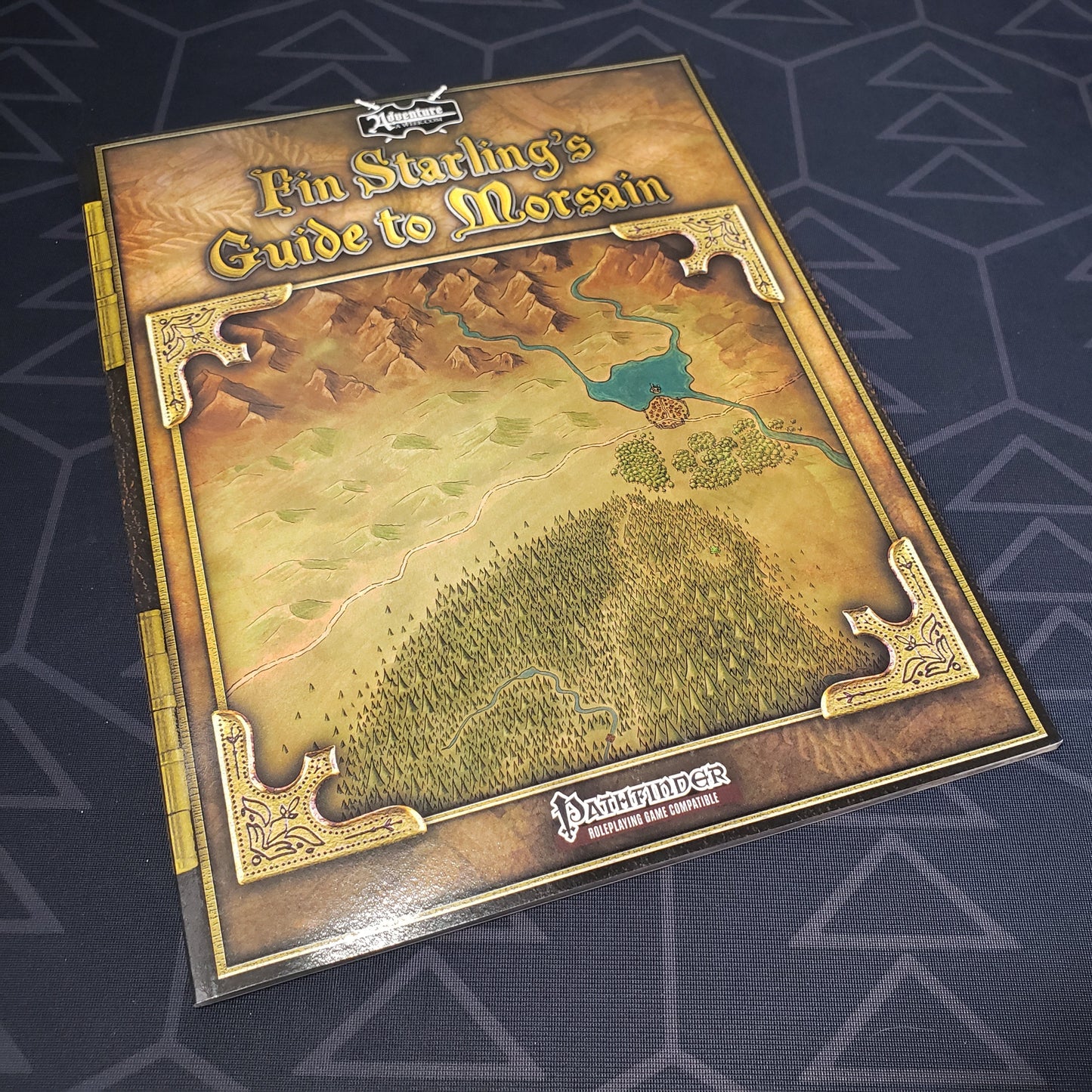 Image shows the front cover of the Fin Starling's Guide to Morsain roleplaying game book