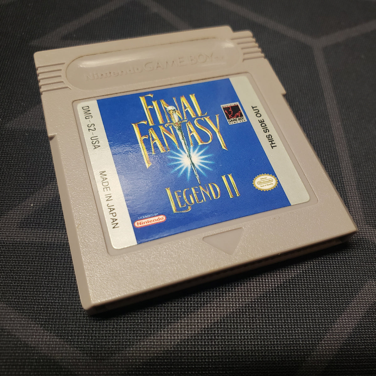 Image shows the front of the cartridge for the video game Final Fantasy Legend II for Nintendo Game Boy