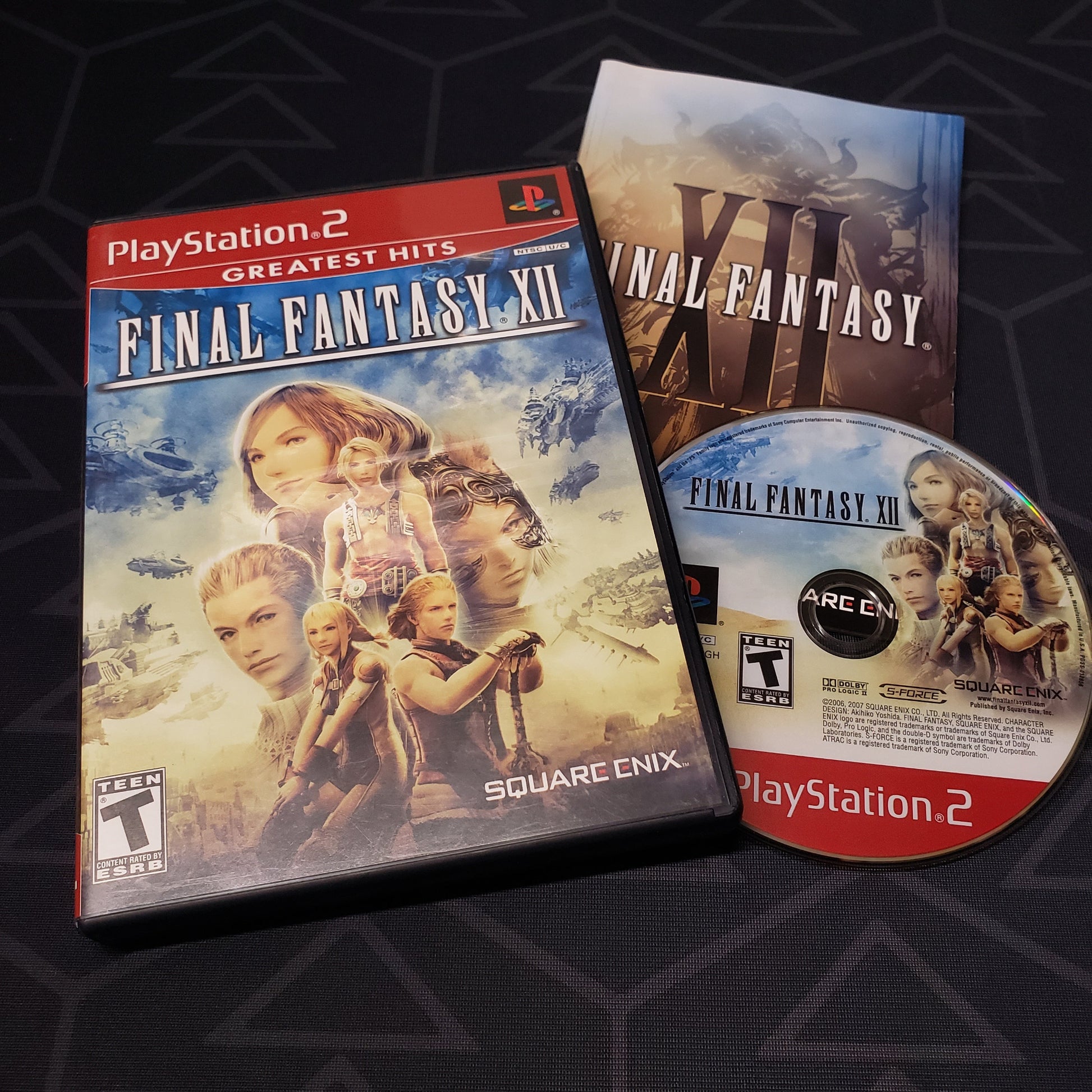 Image shows the case, manual & disc for the video game Final Fantasy XII for Playstation 2