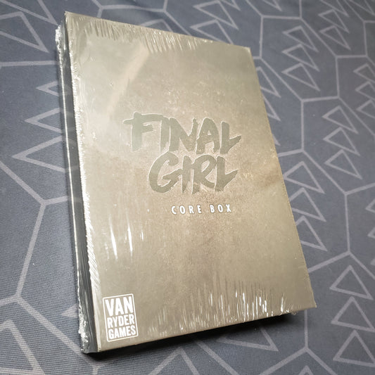 Image shows the front over of the Core Box for the solo board game Final Girl