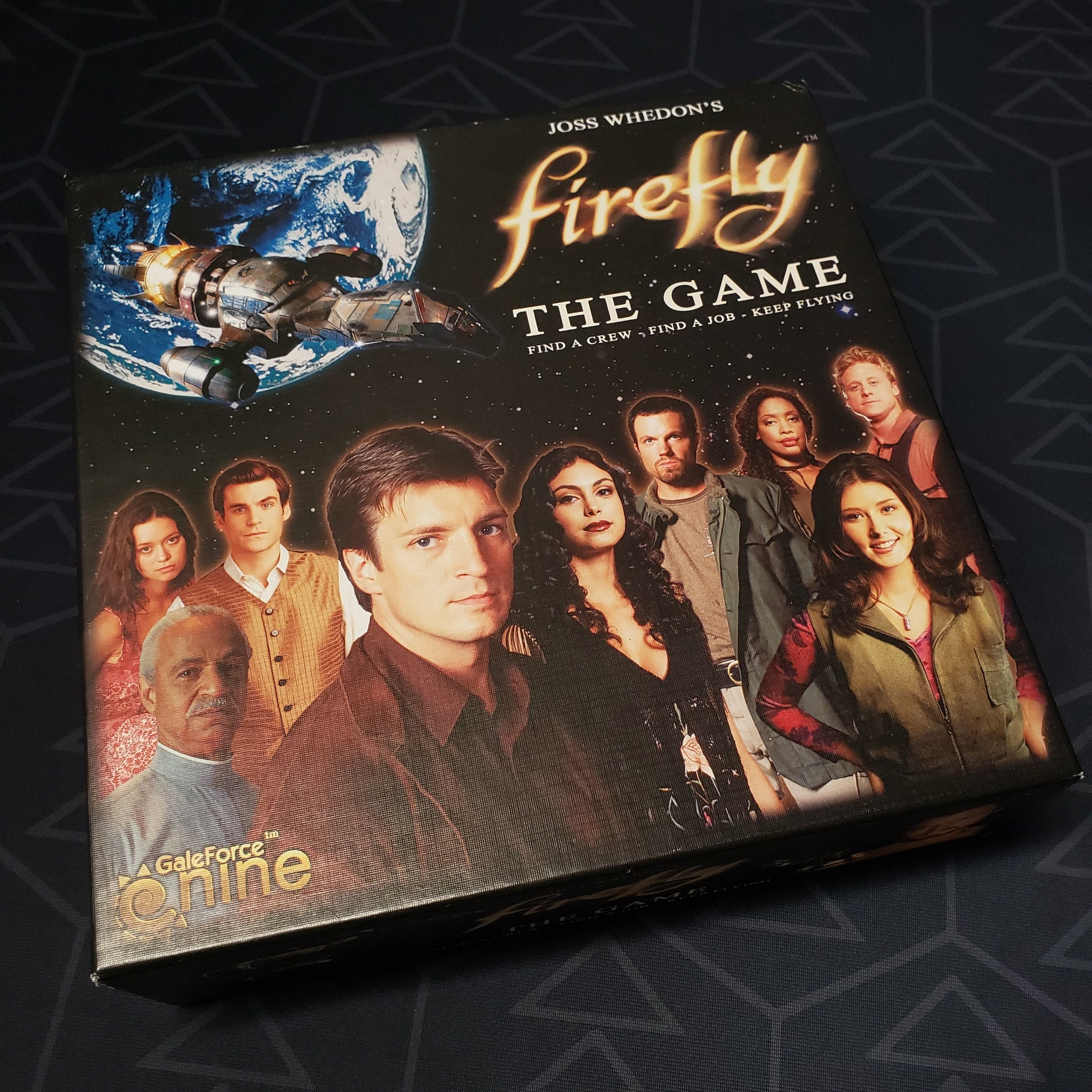 Image shows the front cover of the box of the Firefly board game