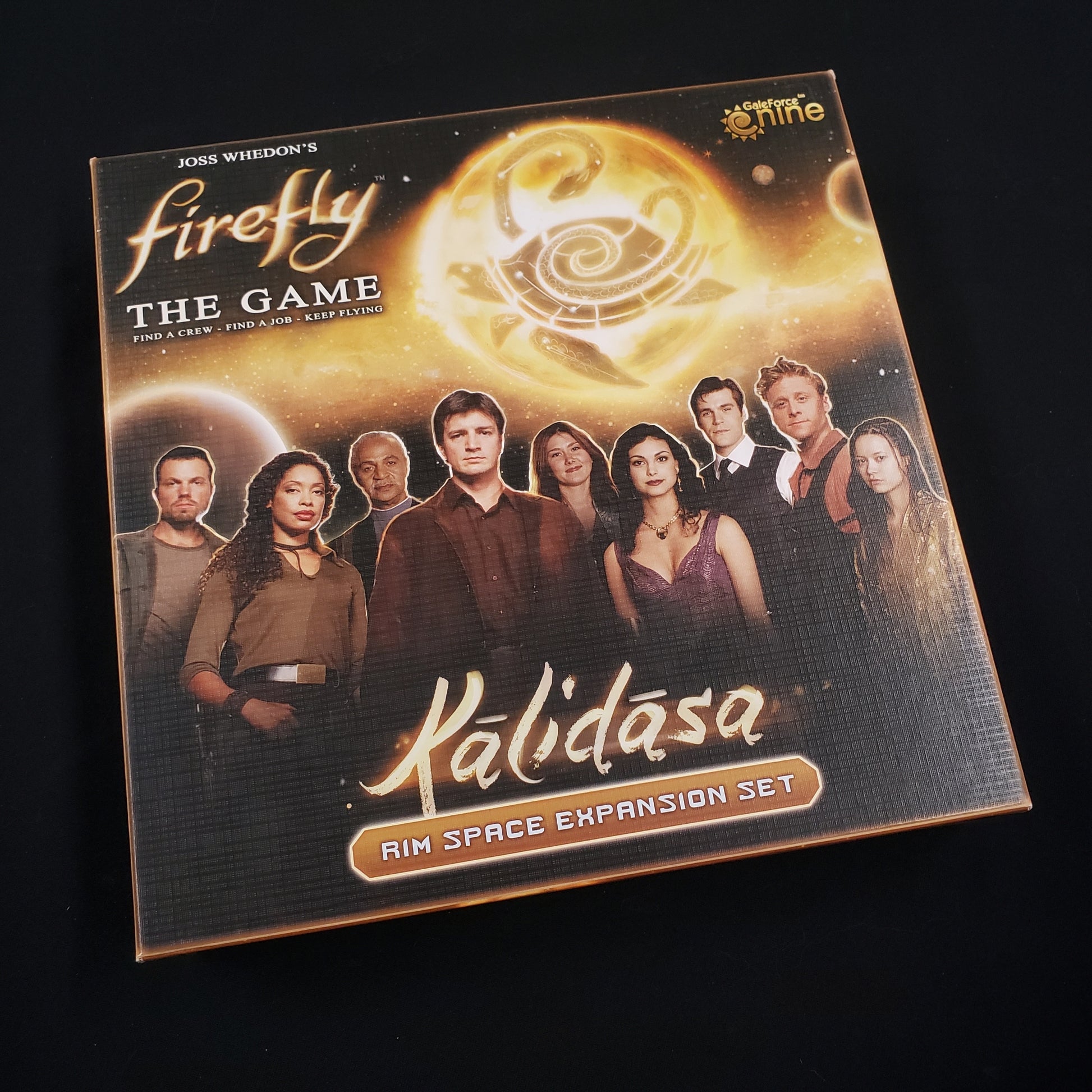 Image shows the front cover of the box of the Kalidasa expansion for the Firefly board game