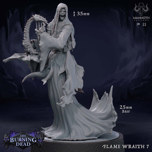 Image shows a 3D render of a wraith with a harp gaming miniature.