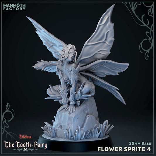 Image shows a 3D render of a forest sprite gaming miniature.