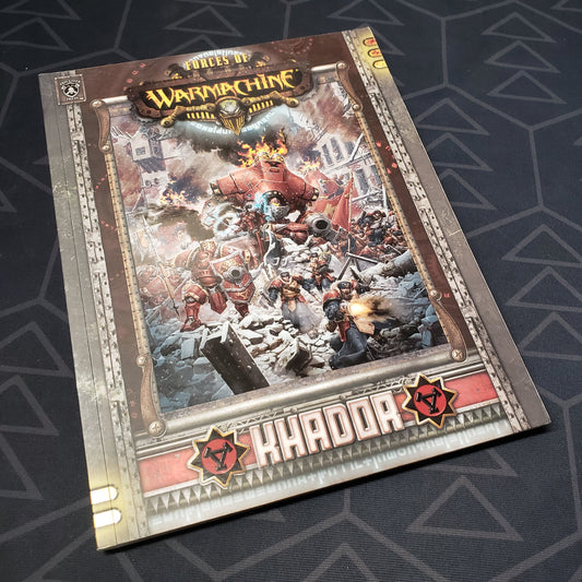 Image shows the front cover of the Forces of Warmachine: Khador wargaming book
