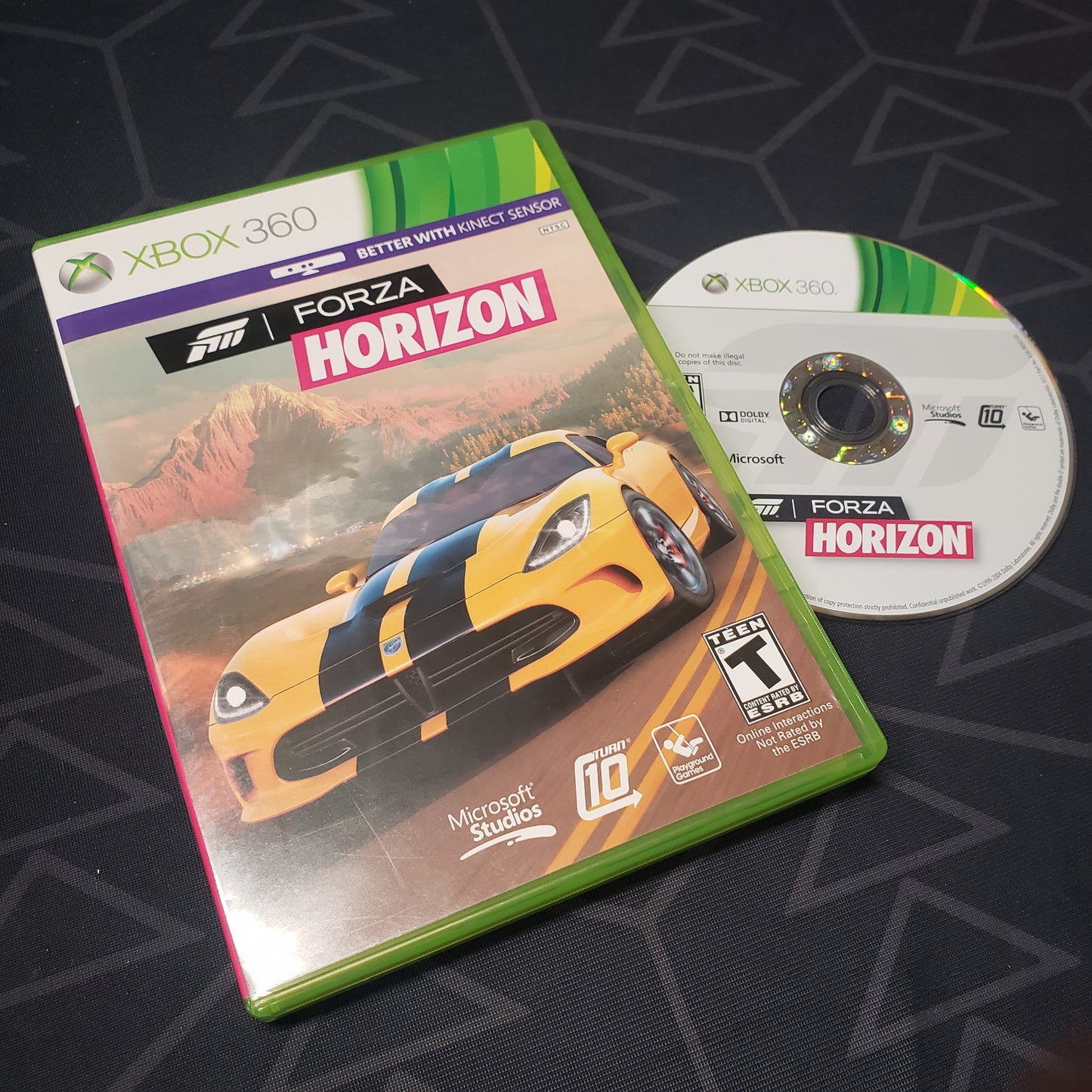 Image shows the case and disc for the video game Forza Horizon for Xbox 360