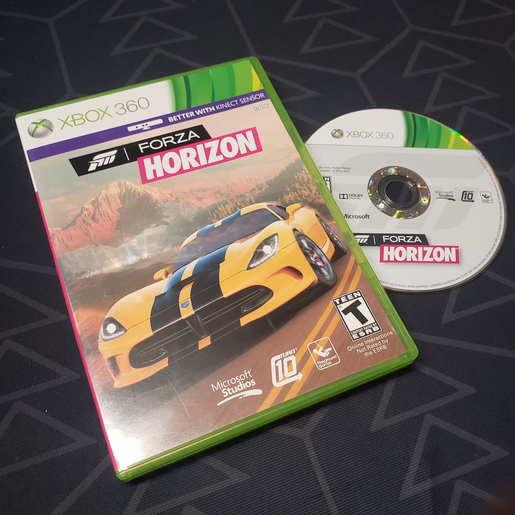 Image shows the case and disc for the video game Forza Horizon for Xbox 360