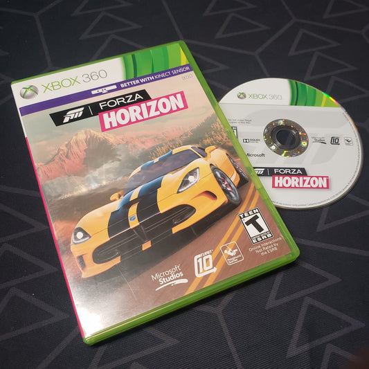 Image shows the case and disc for the video game Forza Horizon for Xbox 360