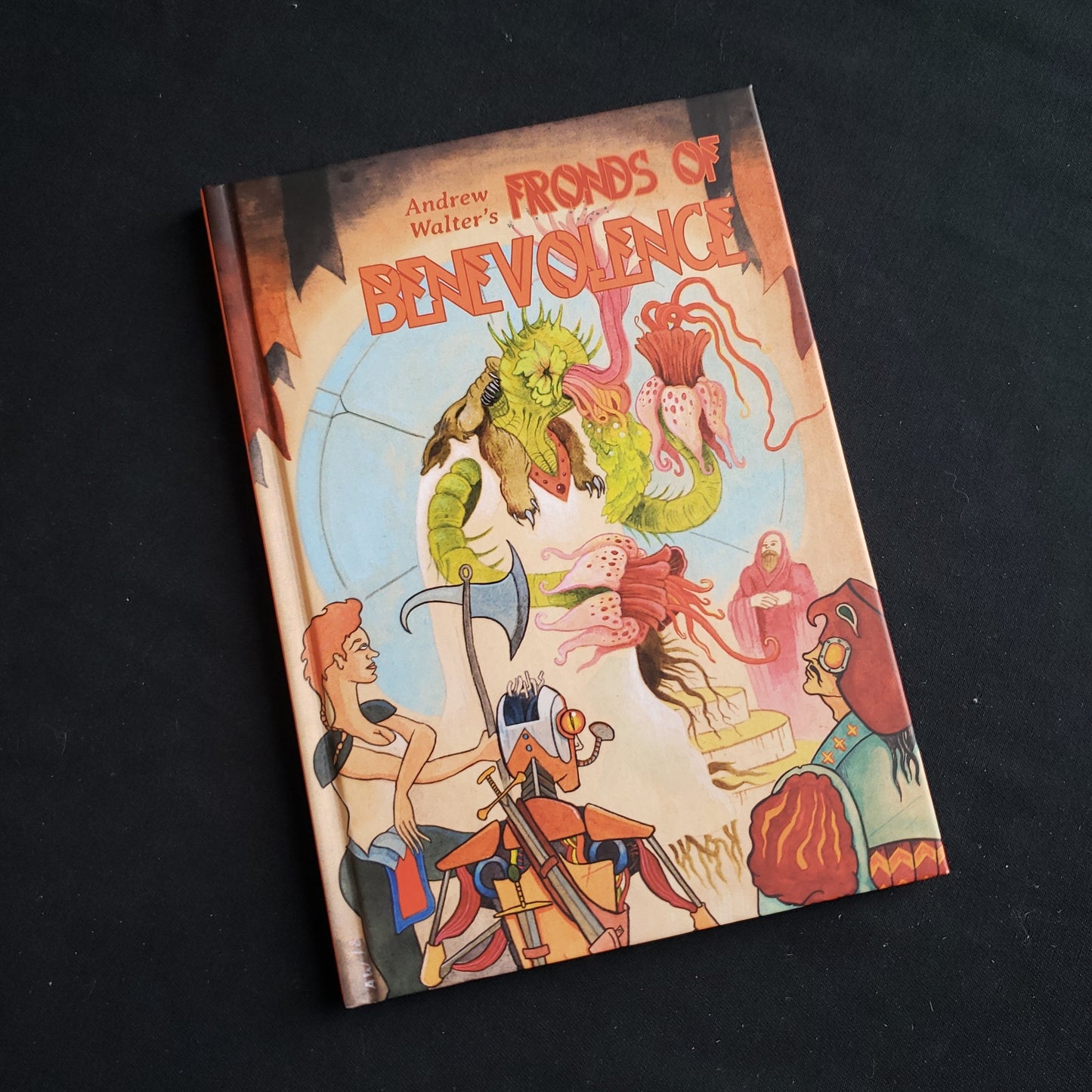 Image shows the front cover of the Fronds of Benevolence roleplaying game book