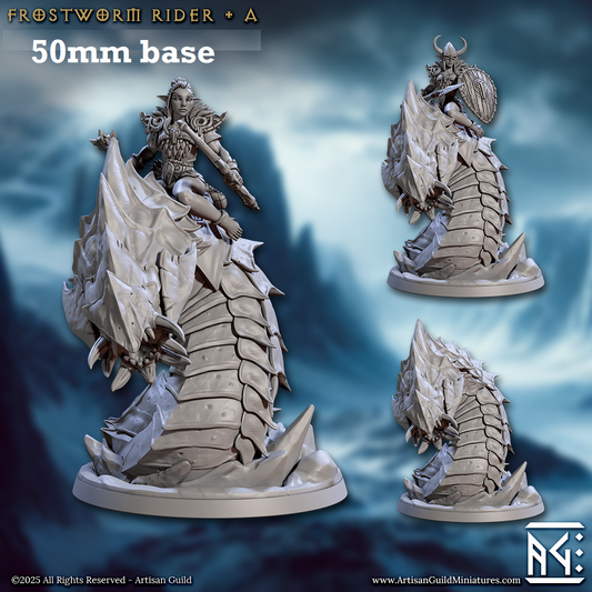 Frostworm Rider: Sculpt A (Female Elf Ranger Cavalry Unit)