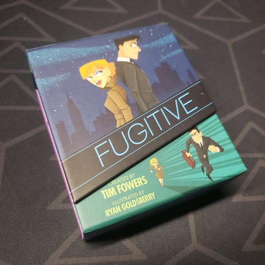 Image shows the front cover of the box for the Fugitive (Second Edition) card game