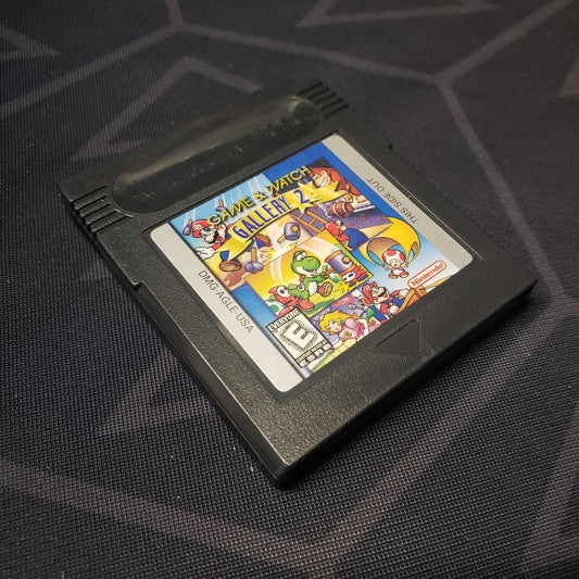 Image shows the front of the cartridge for the video game Game & Watch Gallery 2 for Nintendo Game Boy Color