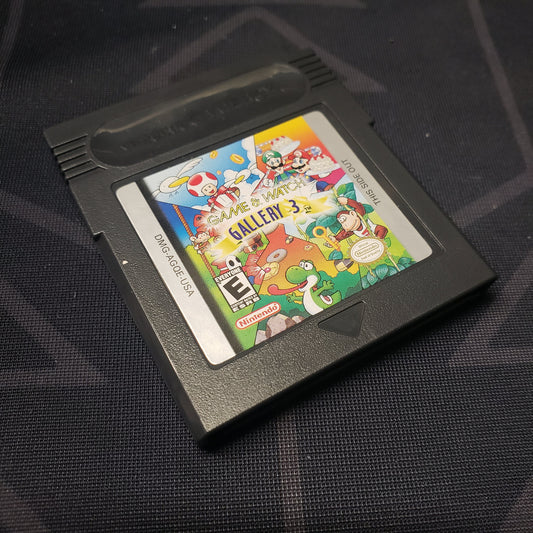 Image shows the front of the cartridge for the video game Game & Watch Gallery 3 for Nintendo Game Boy Color