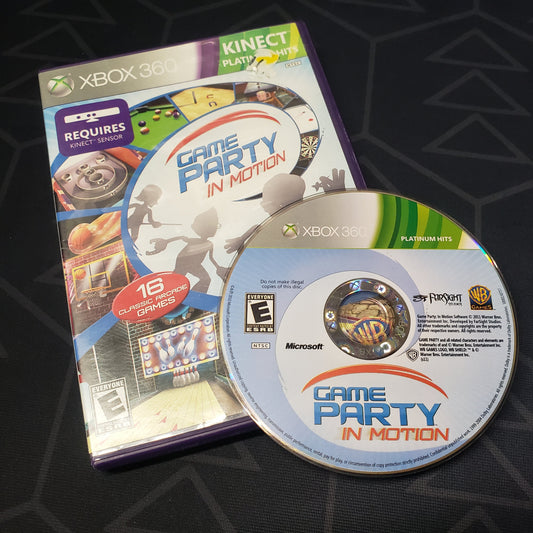 Image shows the case & disc for the video game Game Party: In Motion for Xbox 360